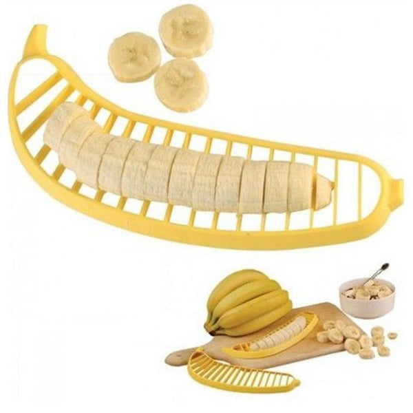 Plastic Banana Slicer Cutter Fruit Vegetable Tools Salad Maker Cooking Tools Practica Slicer Cutterl Kitchen Gadgets Dropshiping